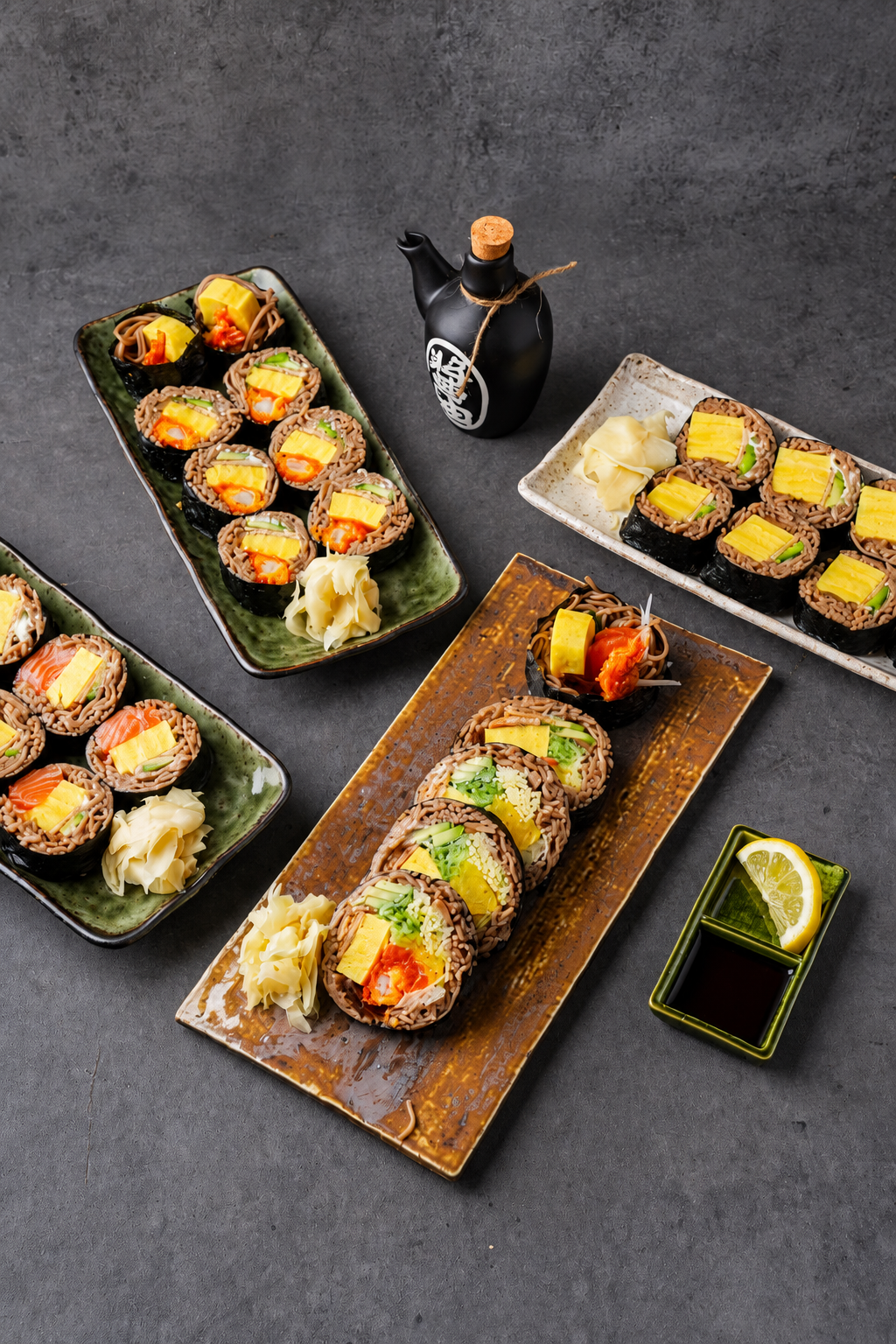소로리 생연어 메밀김밥과 다양한 메밀김밥